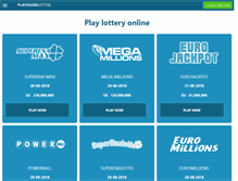 Tablet Screenshot of playhugelottos.net